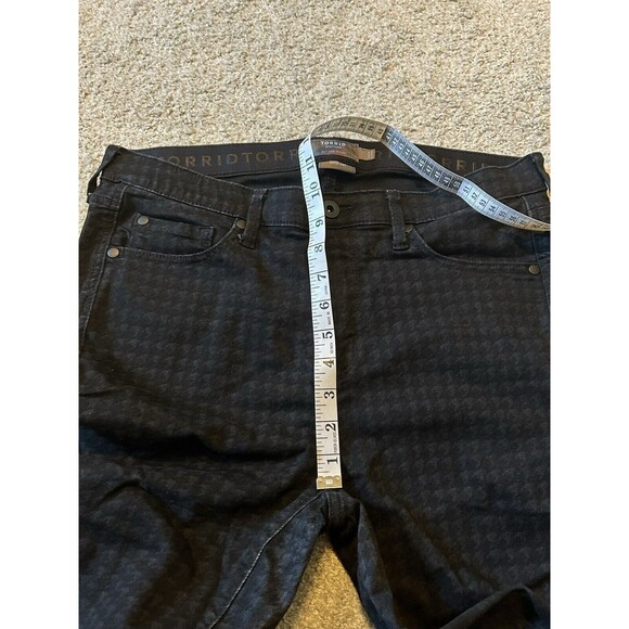 Torrid Jeans 12R Black Super Soft Sky High Rise Skinny‎ Houndstooth Stretch $85 - Picture 6 of 8